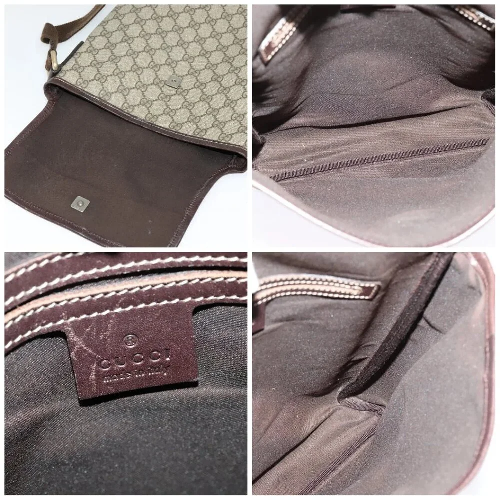 GUCCI GG Supreme Shoulder Bag PVC Beige Silver 223666 Auth ep10605 - Picture 15 of 16